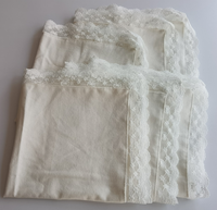 Serviettes de table en lin / Serviettes en lin / Serviettes de mariage avec ourlet en dentelle, lavage à la pierre, teinture à la fibre, ourlet festonné, monogramme