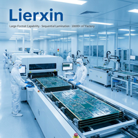 Carte mère Lierxin LEX personnalisée, PCB multicouche à nombre de couches élevé, avec vias aveugles et connecteurs à sertissage en cuivre épais, pour serveur haute vitesse