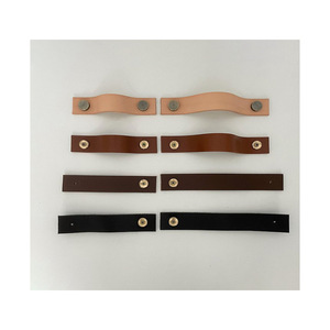 Manijas de puerta de cuero PU de estilo nórdico, manijas de cajones para armarios domésticos, manijas de cuero creativas a prueba de niños. - Product Image 5