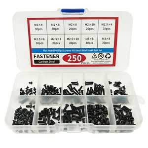 Sanya <b>Miniature</b> Computer Screw Set 250/860 Pcs Black Carbon Steel Sink Head Machine Screws For Electronics Repair - Product Image 2