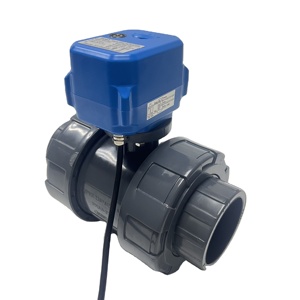 Elektrik küresel vana UPVC/PVC motorlu su vanası 2Way1.6Mpa otomatik açma/kapama valfi sulama havuzu ve PLC cihazı sistemleri için - Product Image 1