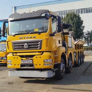 Exportation de camions lourds Sinotruk 8X4 du Moyen-Orient avec grue montée sur camion et grue rotative hydraulique pour le dépannage de camions - Product Image 3
