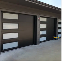 Prix LONG TAI Porte de garage en alliage d'aluminium Panneau Sendwich horizontal pliable de 16 pieds Panneau de porte de garage Portes roulantes de garage