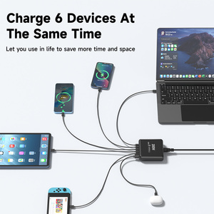 Vina Nouveau Produit 2025 100W 200W Pd Qc <span class=keywords><strong>Qqs</strong></span> Mural Usb C Chargeur Rapide Usb Multi Chargeur de Voyage - Product Image 6