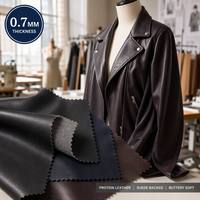 Cuir Protéiné 0,7 mm en Gros avec Dos en Daim, Tissu PU Ultra Doux et Souple pour Vêtements, Vestes et Articles de Mode
