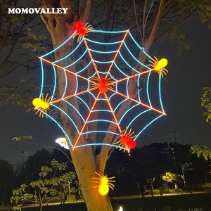 Disfraz para ninos promoción mercancía arañas <span class=keywords><strong>web</strong></span> 3D cadena tira de luz fiesta el árbol decoración motivo feliz Halloween - Product Image 1