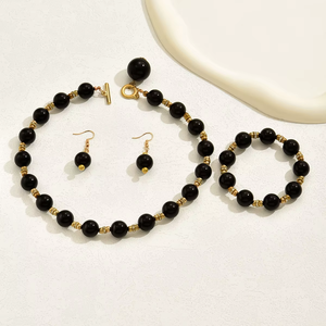 Immense Prices Brass Gold Plated Bohemian Imitation Pearl Chain Black White Choker OT Buckle Beads Wedding Engagement Gift Party - Product Image 2