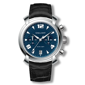 Montre personnalisée Marque supérieure Montre analogique de créateur verte argentée multifonction avec calendrier à la mode et chronographe pour hommes - Product Image 3