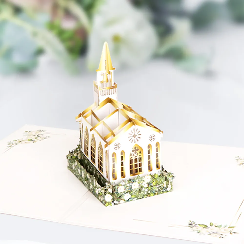 Winpsheng invito personalizzato personalizzato nuovo Design 3D pop-up Laser Cut wedding card