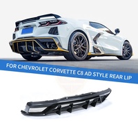 Pièces de rechange : Diffuseur arrière style AD pour Chevrolet Corvette C8 Stingray 2023 – Amélioration extérieure en carbone sec – Lame de pare-chocs arrière