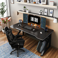 Bureau d'ordinateur moderne extensible, style e-sport, table de travail pour étudiant, chambre à coucher, maison, panneau simple, table d'étude pour étudiant, chaise