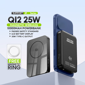 LX25 L พาวเวอร์แบงค์อะลูมิเนียมอัลลอยด์บางเฉียบพร้อมหน้าจอดิจิตอล ความจุ 10000mAh แม่เหล็กโคบอลต์บริสุทธิ์ N54 และระบบชาร์จเร็วแบบคู่ - Product Image 3