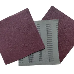 Sharpness Hot Waterproof 23x28cm Aluminium Oxide Emery GXK51 Abrasive Hard Cloth Roll Sheet for Machinery and Hand Usage