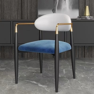 Chaise <span class=keywords><strong>de</strong></span> style moderne Chaise <span class=keywords><strong>de</strong></span> salle à manger <span class=keywords><strong>de</strong></span> luxe en <span class=keywords><strong>velours</strong></span> <span class=keywords><strong>bleu</strong></span> avec cadre en acier inoxydable <span class=keywords><strong>Fauteuil</strong></span> d'appoint Chaise d'appoint pour meubles <span class=keywords><strong>de</strong></span> salle à manger - Product Image 6