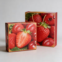 Boîte-cadeau personnalisée en carton pour fruits frais avec poignée pour pommes, bananes, cerises, poires, pêches, raisins, boîtes en papier
