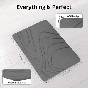 Customized Design Nonslip American Style Bathroom Quick Drying Diatomaceous Earth Diatomite <b>Bath</b> <b>Mat</b> Stone <b>Bath</b> <b>Mat</b> - Product Image 3