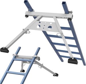 Support d'échelle réglable en longueur JH-Mech pour toit avec patin antidérapant en caoutchouc, stabilisateur d'échelle extensible robuste - Product Image 1