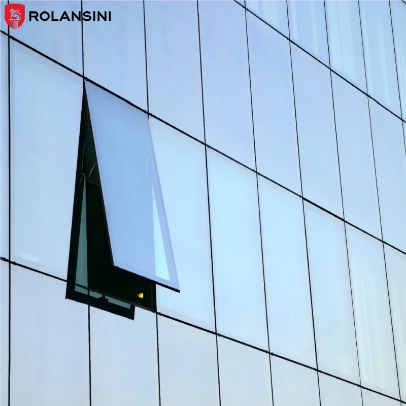 Rolansini Customized Modern Invisible Hidden Frame Glass Curtain Wall Exterior Energy Saving Architectural Facade System · image 2