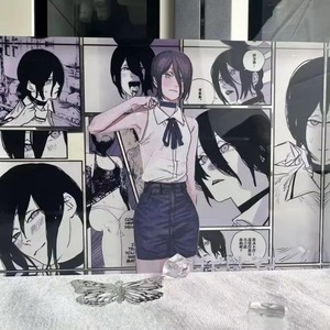 Figurine de dessin animé <span class=keywords><strong>Denji</strong></span> et Reze en acrylique, support de carte, ornement de bureau, accessoires de décoration <span class=keywords><strong>cosplay</strong></span>, cadeau de collection pour fans - Product Image 2