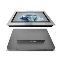 18.5 pouces en acier inoxydable panneau arrière fer Shell haute luminosité écran tactile capacitif moniteur industriel