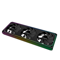 Kit de ventilateurs de radiateur AntarcChill 360 AIO intégré avec trois ventilateurs de 120 mm, affichage de la vitesse, haute pression statique, faible bruit, pour boîtier PC