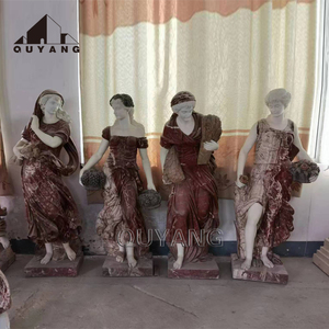 QUYANG décoration de jardin sculpté à la main taille réelle pierre naturelle marbre <span class=keywords><strong>aphrodite</strong></span> Statue vénus Sculpture - Product Image 4