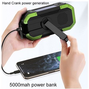 USB ngoài trời năng lượng mặt trời <span class=keywords><strong>Bluetooth</strong></span> Loa ánh sáng ban đêm cảm ứng ngân hàng điện <span class=keywords><strong>SOS</strong></span> la bàn phổ AM FM Internet đài phát thanh loa - Product Image 3