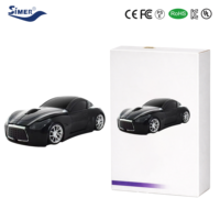 Souris sans fil pour voiture, forme sportive amusante, 2,4 GHz avec récepteur USB pour ordinateur portable, PC
