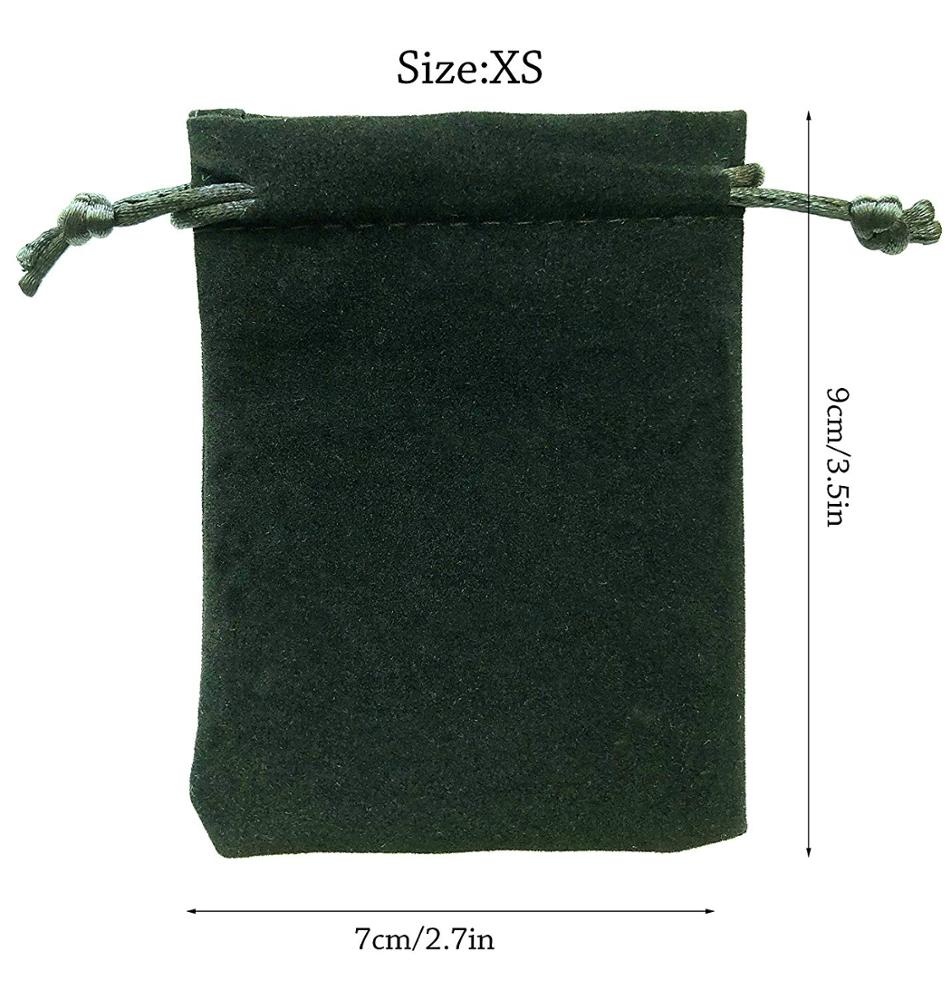 Большая мягкая бархатная подарочная сумочка на шнурке для ювелирных изделий с индивидуальным принтом