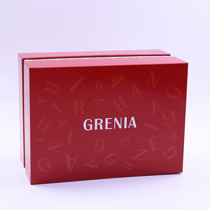 Boîte d'emballage en carton rigide rouge de luxe personnalisée en gros avec logo, couvercle et base en deux parties pour parfum cosmétique - Product Image 5
