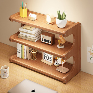 SimpleTiers Modern Living Room <b>Storage</b> Rack Compact Space-saving <b>Tabletop</b> Stand Multi-functional Sturdy Desk Bookshelf - Product Image 2