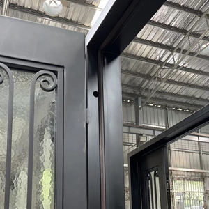 Porta d'<span class=keywords><strong>Ingresso</strong></span> in Ferro Battuto di Design di Lusso, Porta Esterna in Ferro Battuto a Una Anta e Mezza - Product Image 5