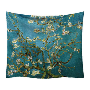 Tapisserie murale en polyester avec impression de tournesols jaunes de Van Gogh, lavable en machine, décoration murale, vente en gros, lot de 2 - Product Image 2