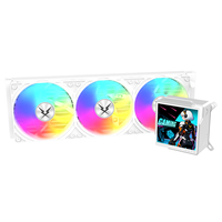 Refroidisseur liquide AIO ARGB Ruix 360 mm, bricolage, affichage vidéo LCD, affichage de films, dissipateur thermique en cuivre, refroidisseur d'eau pour processeur, radiateur pour PC