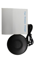 Mini chargeur sans fil 88 mm, taille de paume, 10 % plus petit, chargeur compact rond pour téléphone, bureau, chambre, voyage