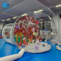 Belle tente à bulles transparente extérieure ballon gonflable bulle tente de Noël gonflable avec tunnel pour station hôtelière