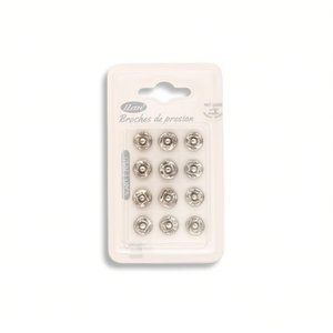 Bottoni a Pressione in Metallo Ilan 12mm 12 Pezzi per Abbigliamento e Tessuti - Product Image 1