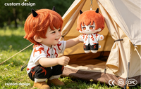 Boneka Karakter Game Lucu Kawaii 20cm, Boneka Plush Kecil Isi Kapas Lembut dengan Warna & Desain Kustom untuk Hadiah Anak