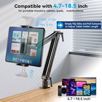 Support de moniteur de bureau ergonomique pliable en alliage d'aluminium Jakeko, réglable à 360 degrés, pour iPad, utilisation en voyage