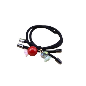Korean Style Hair Tie Red <b>Bean</b> Bead Elastic Ponytail Holder Casual Fabric Headdress - Product Image 5