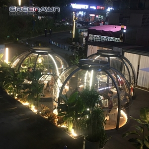 Vendita calda antivento e impermeabile campeggio prefabbricato <span class=keywords><strong>Hotel</strong></span> Dome House uso domestico casa rotonda Geo Dome case tenda a bolle trasparente - Product Image 4