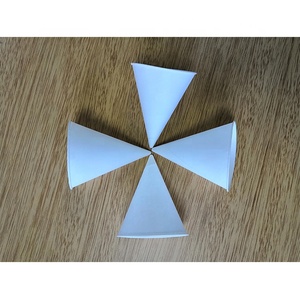 4.5Oz Cốc Giấy Hình Nón Màu Trắng Cạnh Giấy Gấp Cốc Nước Hình Nón Cốc Đá Cạo - Product Image 4