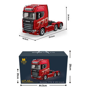 ハイエンド金属シミュレーショントラック1/18スケール建設エンジニアトラック25m制御スカニアトレーラー子供ラジオ電気自動車 - Product Image 3