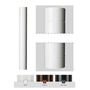 Tubo de escape de esmalte marrón clásico para estufa de leña Ø 150 Mm-50 cm - Product Image 1