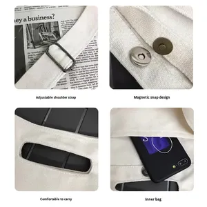 Tùy Chỉnh Vải Crossbody Túi Zip Đóng Cửa Logo Cầm Tay Thiết Kế In Hình Ảnh Phong Cách Thời Trang Cho Văn Hóa Sáng Tạo Các Doanh Nghiệp - Product Image 5