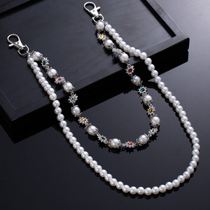 <span class=keywords><strong>Catena</strong></span> <span class=keywords><strong>per</strong></span> <span class=keywords><strong>Pantaloni</strong></span> Stile Punk Hip-hop a Doppio Strato con Perle e Piccoli Fiori Colorati, Accessorio <span class=keywords><strong>per</strong></span> Jeans/<span class=keywords><strong>Pantaloni</strong></span>, <span class=keywords><strong>Catena</strong></span> da Vita <span class=keywords><strong>per</strong></span> Uomo/Donna - Product Image 6