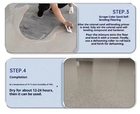 Revêtement de sol de peinture de sable de couleur époxy à nivellement automatique lisse sans couture brillant pour la rénovation