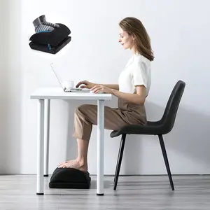Yüksek yoğunluklu bellek köpük ofis ayak istirahat yastığı ayarlanabilir ergonomik ayak istirahati masanın altında