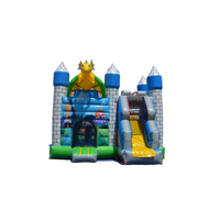 Château gonflable de dragon de haute qualité, vente d'usine, château gonflable extérieur avec toboggan