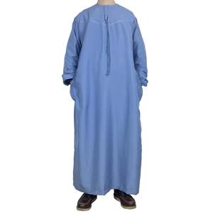 Jubbah Thobe Homme Manches Longues Abaya Emirati Thobe pour Homme Caftan Musulman Arabie Saoudite <span class=keywords><strong>Djellaba</strong></span> Islam Vêtements Robe de Prière Afghan - Product Image 5